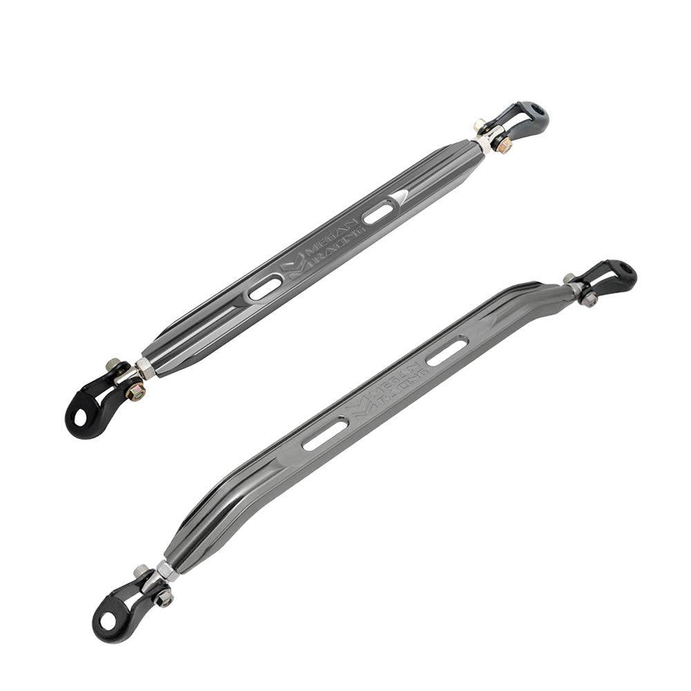 Megan Racing Gunmetal [Rear Upper/Rear Lower] Strut Tower Brace Bar For 96-00 Honda Civic 6th Gen