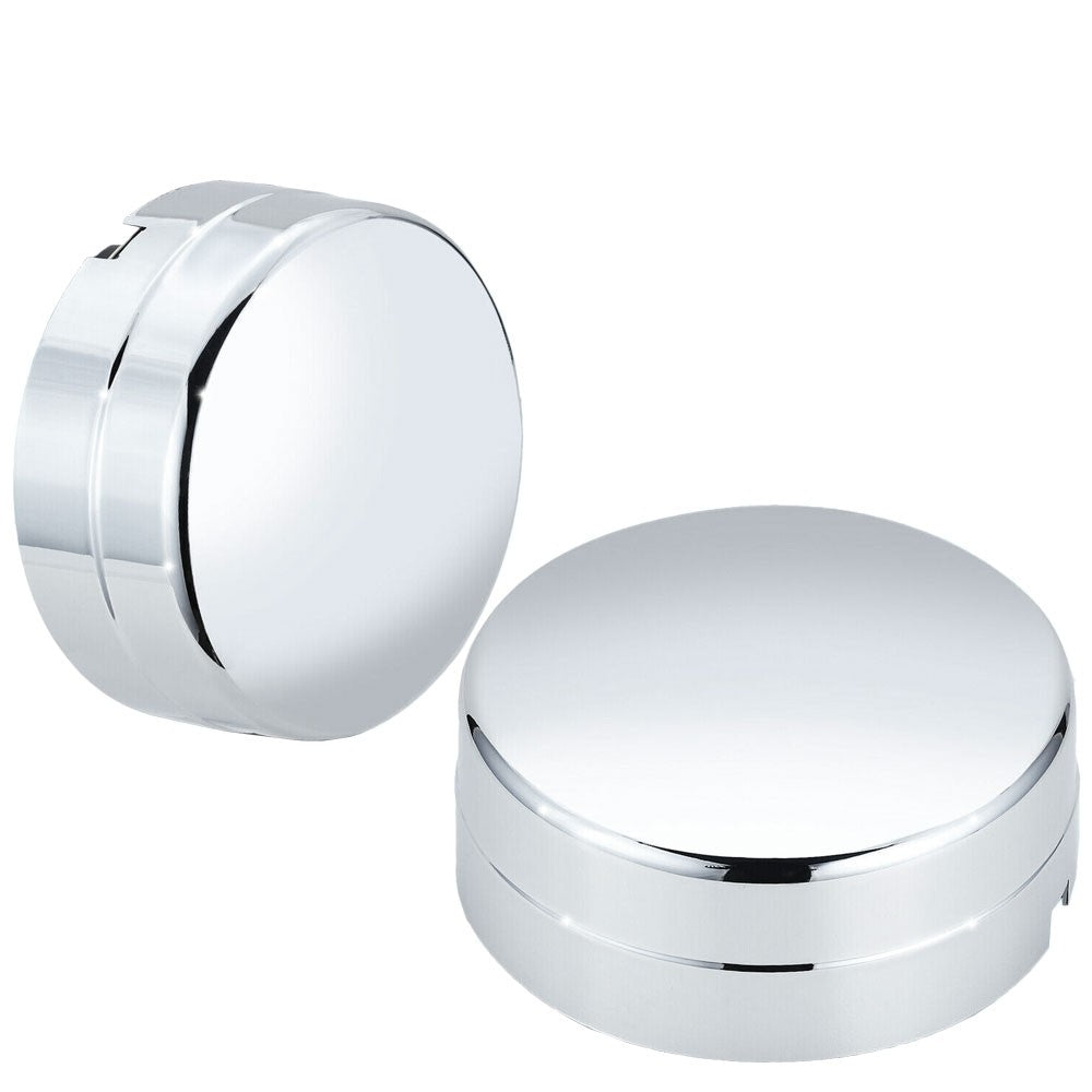 2x Push-On Badgeless Blank Faced Style Chrome Wheel Rim Cap [8.75" DIA x 3.25" Tall] For 03-10 Ram 3500 (3rd)<br>11-18 Ram 3500 (4th)